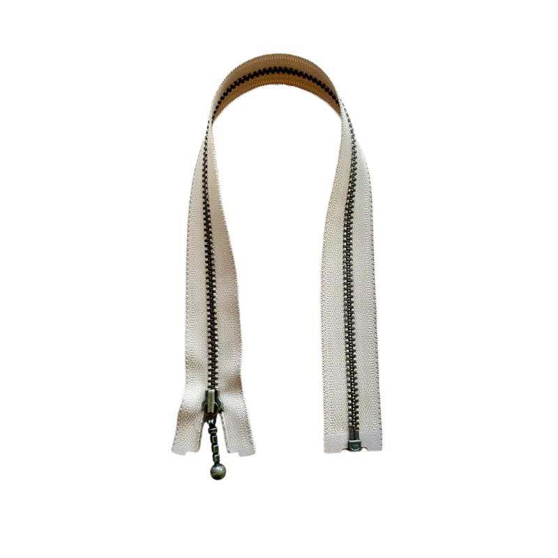YKK Delbar Lynlås Antik Messing 6 mm 45 cm