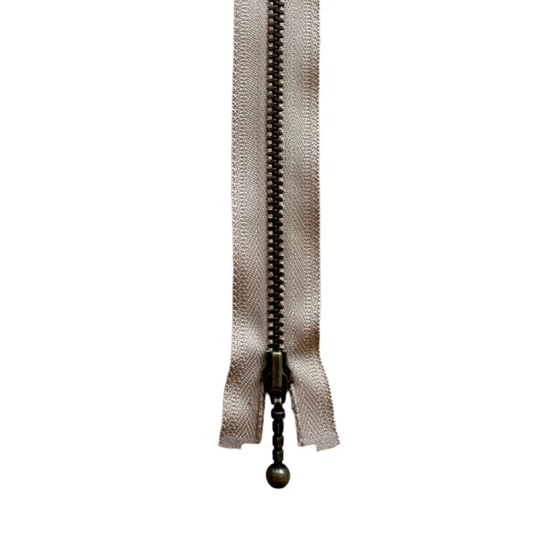 YKK Delbar Lynlås Antik Messing 6 mm 45 cm 572