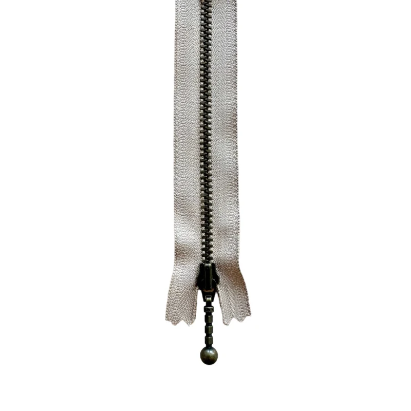 YKK Fast Lynlås Antik Messing 4 mm 20 cm 573