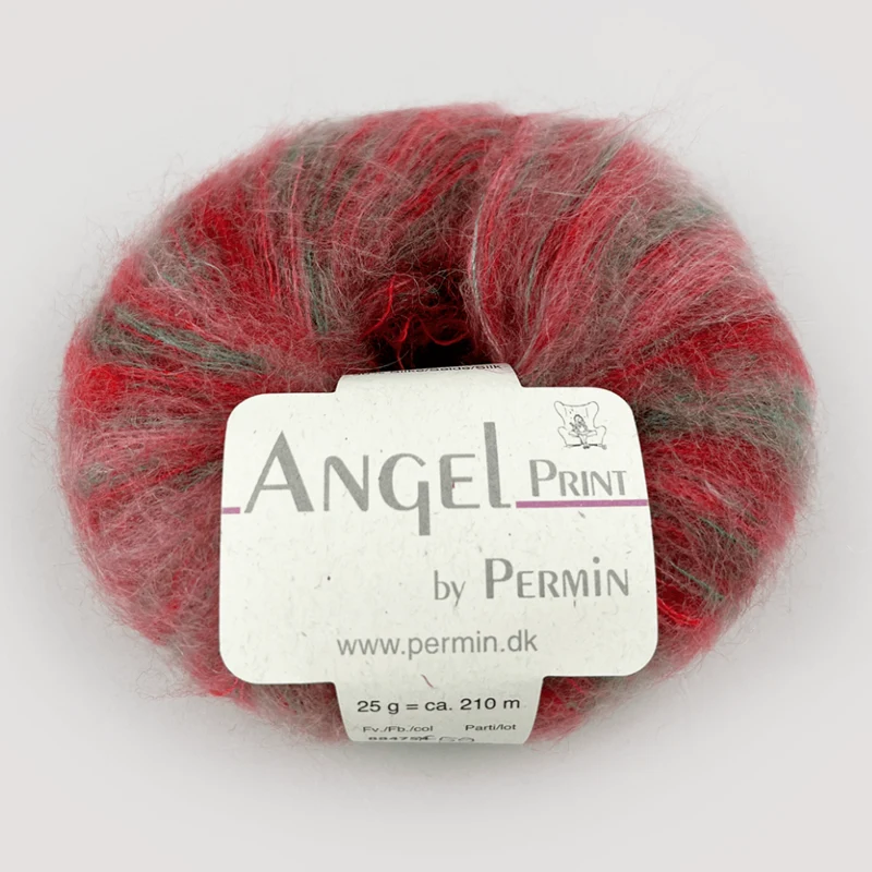 Permin Angel Print 59 Rød/Grøn