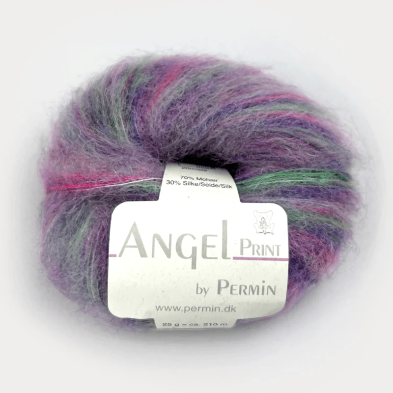 Permin Angel Print 65 Lilla/Pink/Grøn