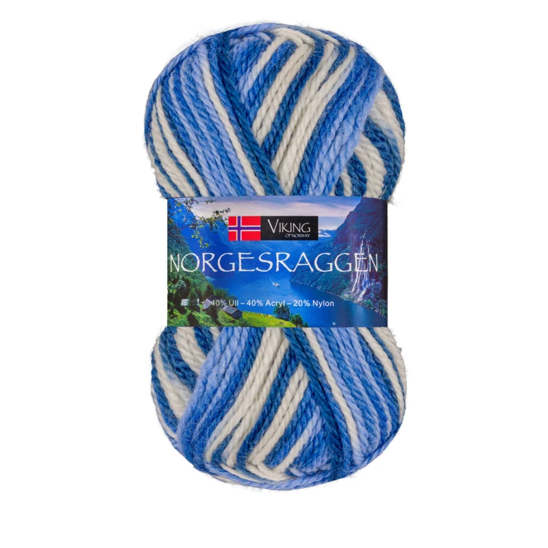 Viking Norgesraggen 825 Multi hvid/blå