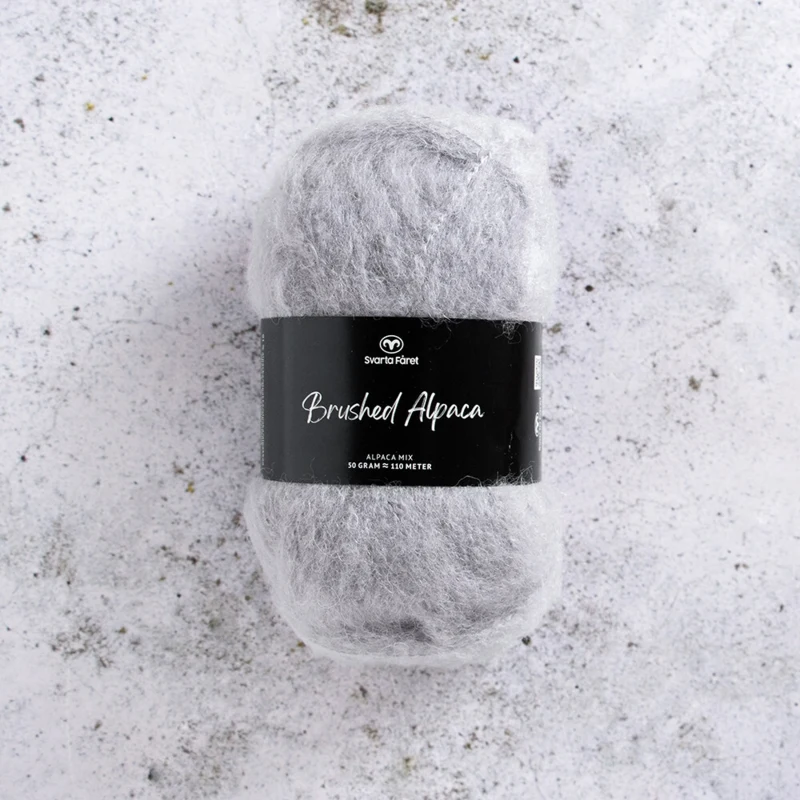 Svarta Fåret Brushed Alpaca 002 Ren skifer