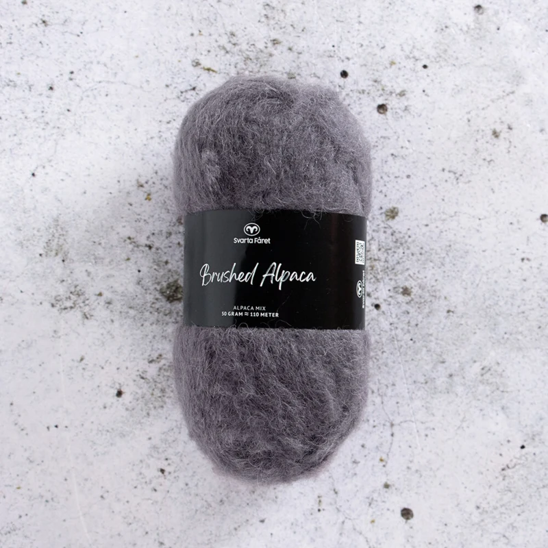 Svarta Fåret Brushed Alpaca 014 Grillmester grå
