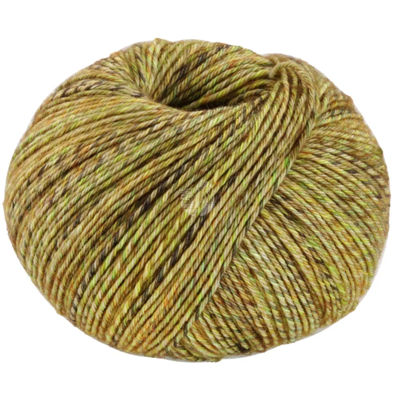 Lana Grossa Vintage Socks 1001 Beige/Gulgrøn/Khaki/Grågrøn meleret