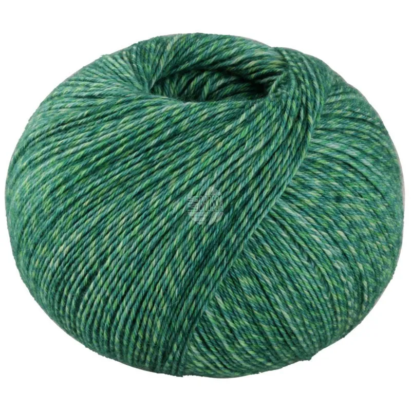 Lana Grossa Vintage Socks 1015 Mørk-/gulgrøn/petrol meleret