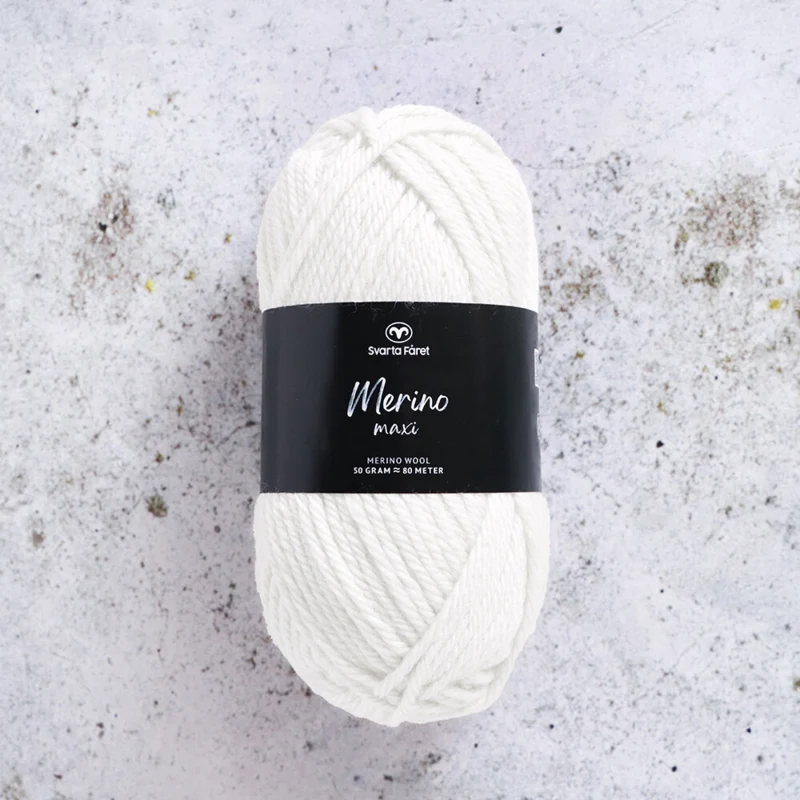 Svarta Fåret Merino Maxi 30 Snehvid