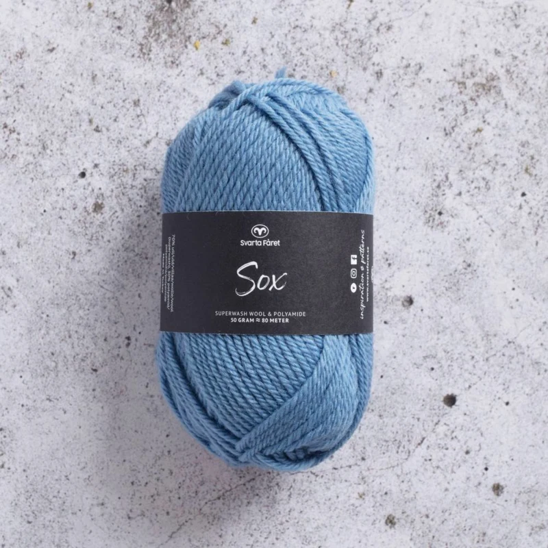 Svarta Fåret Sox 50 g 268 Luftig blå
