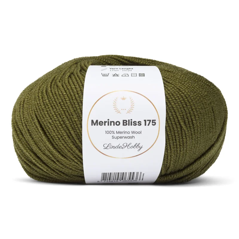 LindeHobby Merino Bliss 175 18 Armygrøn
