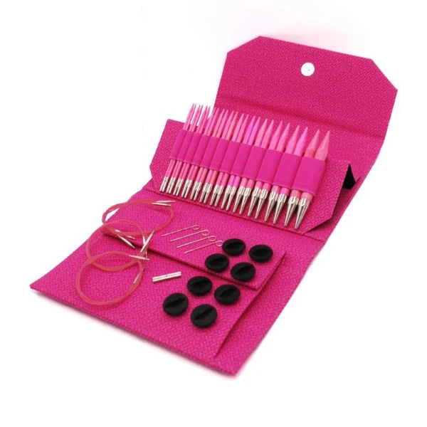 LYKKE Udskiftelige Rundpindesæt Blush, Magenta, 13 cm