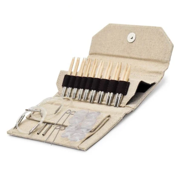 LYKKE Udskiftelige Rundpindesæt Naturale, Beige, 9 cm