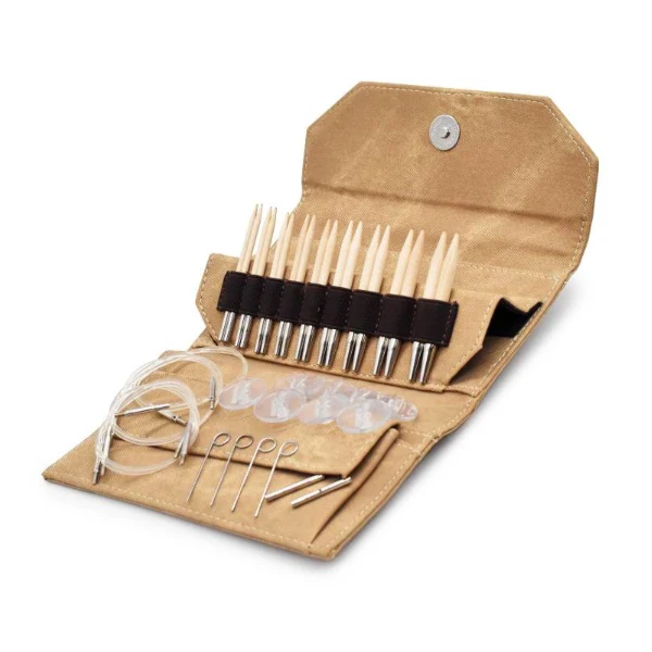 LYKKE Udskiftelige Rundpindesæt Naturale, Tan, 9 cm