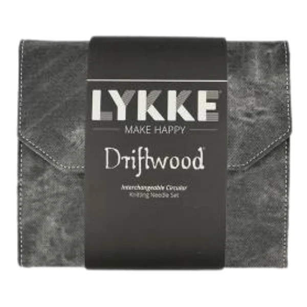 LYKKE Udskiftelige Tunesiske Hæklenålesæt Driftwood, Grå, 15 cm