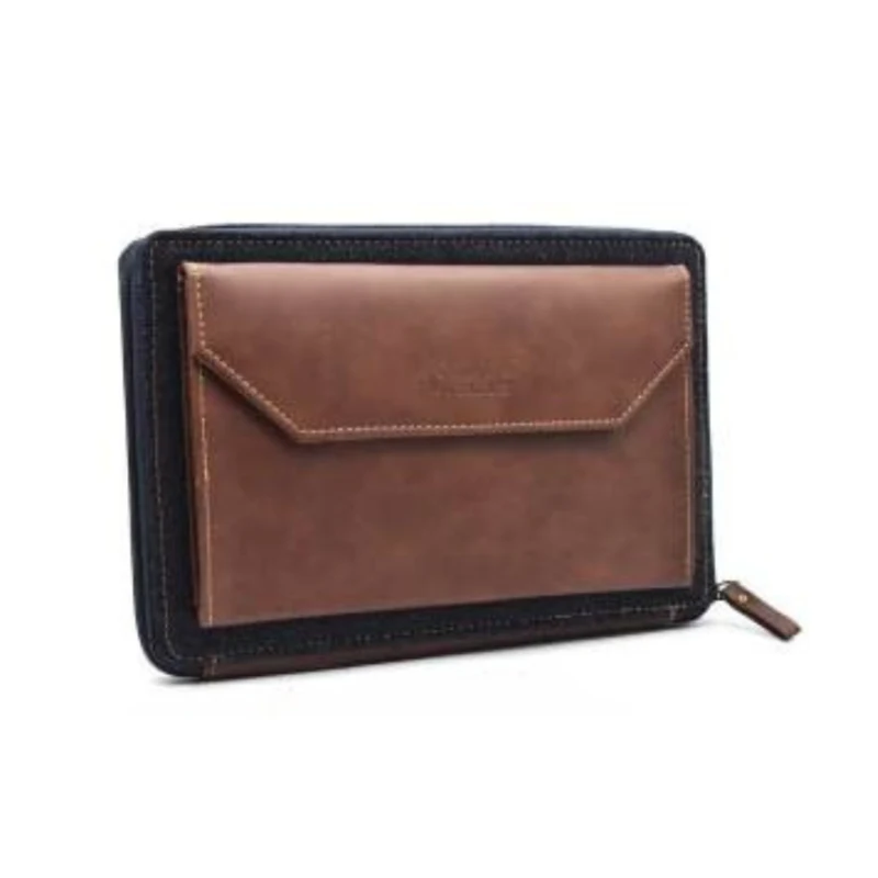 LYKKE Oxford Etui til Udskiftbare Rundpinde, 13 cm Chokolade