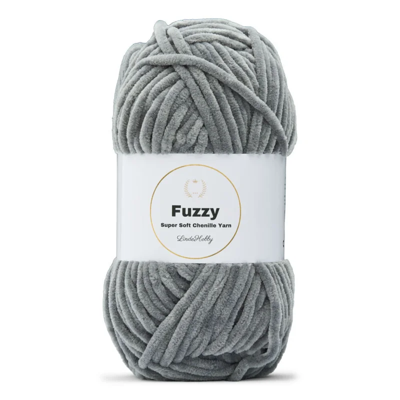 LindeHobby Fuzzy Chenille 05 Mørkegrå
