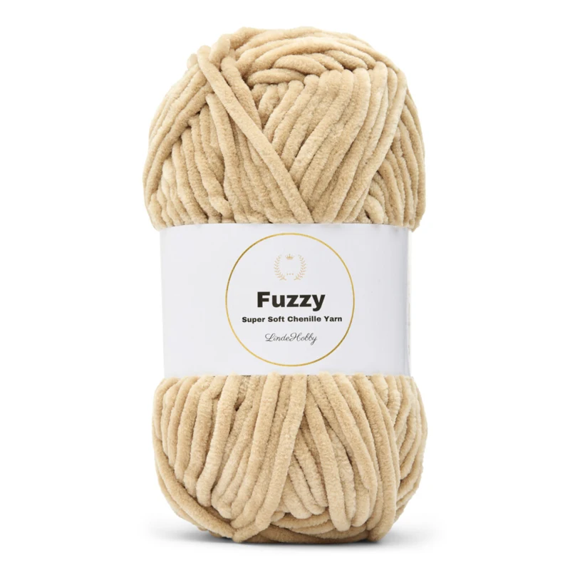 LindeHobby Fuzzy Chenille 08 Mørk beige