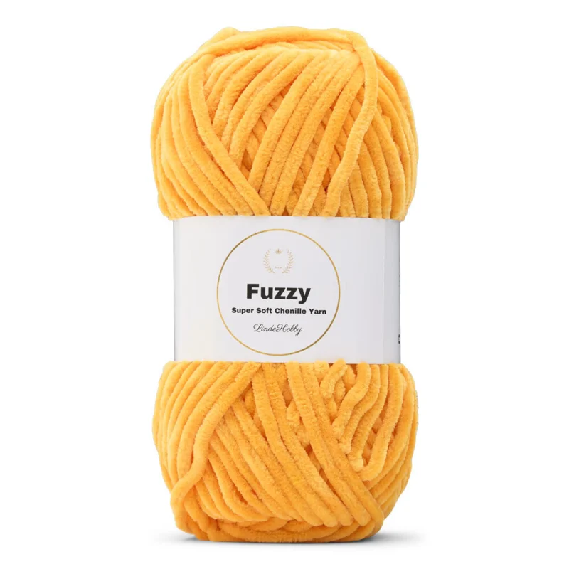 LindeHobby Fuzzy Chenille 47 Gyldengul