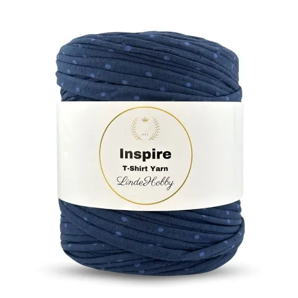 LindeHobby Inspire Print 18 Mørkeblå med lyseblå prikker