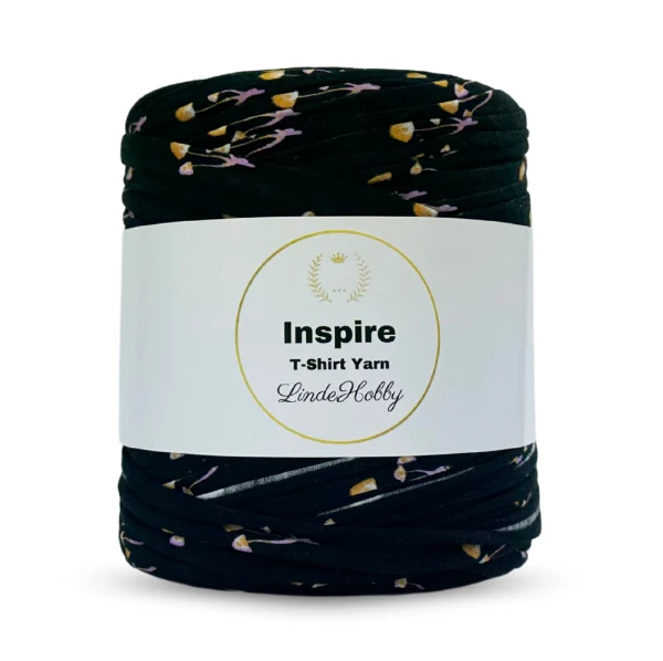 LindeHobby Inspire Print 128 Sort med farverigt tryk