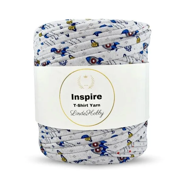 LindeHobby Inspire Print 21 Grå med rummotiver