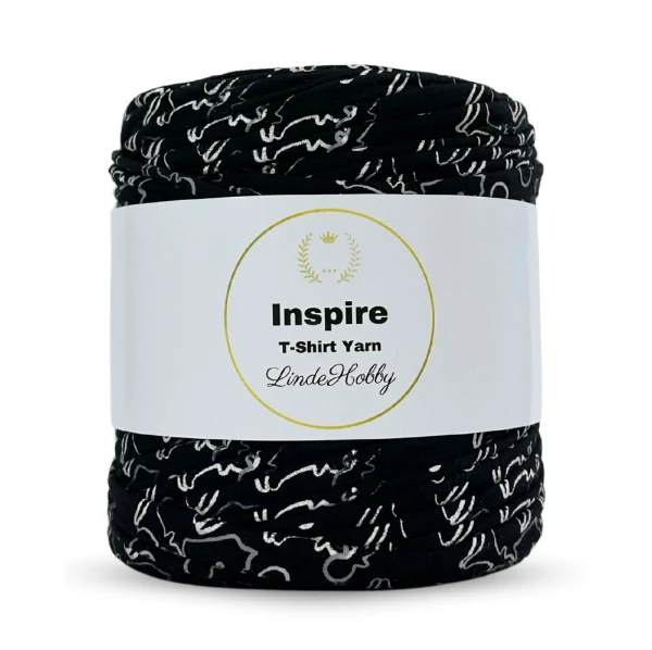LindeHobby Inspire Print 86 Sort med hvidt tryk