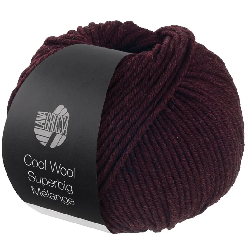 Lana Grossa Cool Wool Superbig 203 Bourgogne meleret