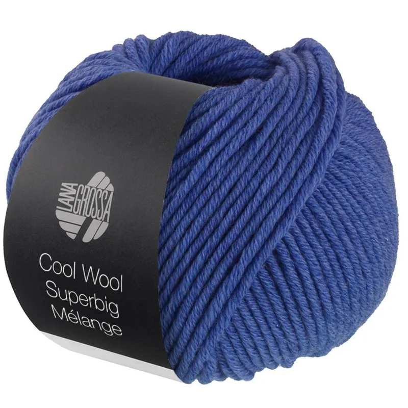 Lana Grossa Cool Wool Superbig 207 Blå meleret