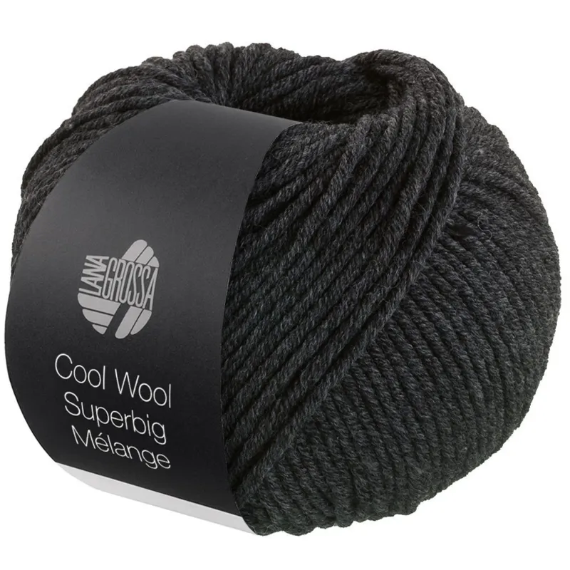 Lana Grossa Cool Wool Superbig 218 Mørkegrå meleret