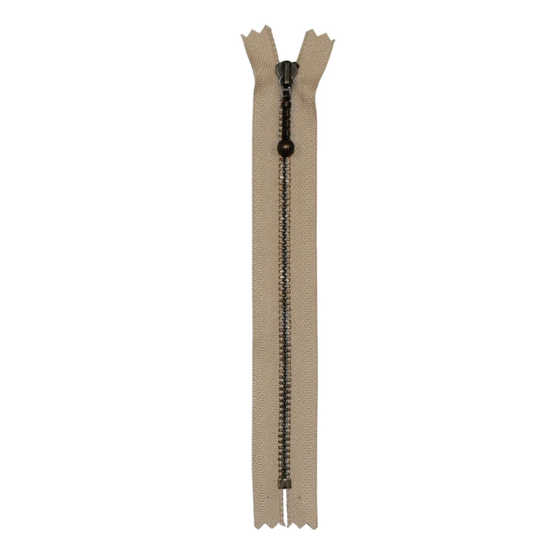 KK Fast Lynlås Antik Messing 4 mm 17 cm 572 Sand