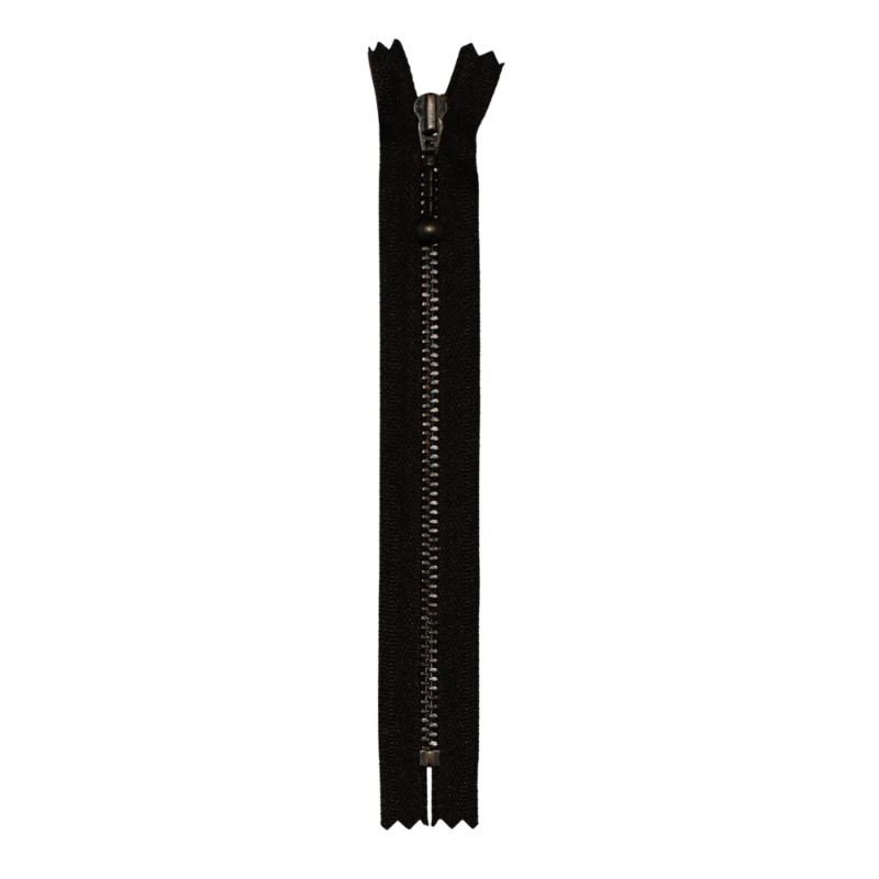 KK Fast Lynlås Antik Messing 4 mm 17 cm 570 Brun