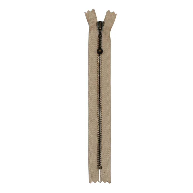 YKK Fast Lynlås Antik Messing 4 mm 23 cm 572 Sand