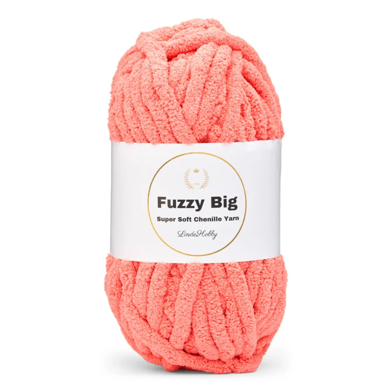 LindeHobby Fuzzy Chenille BIG 33 Mørk laks