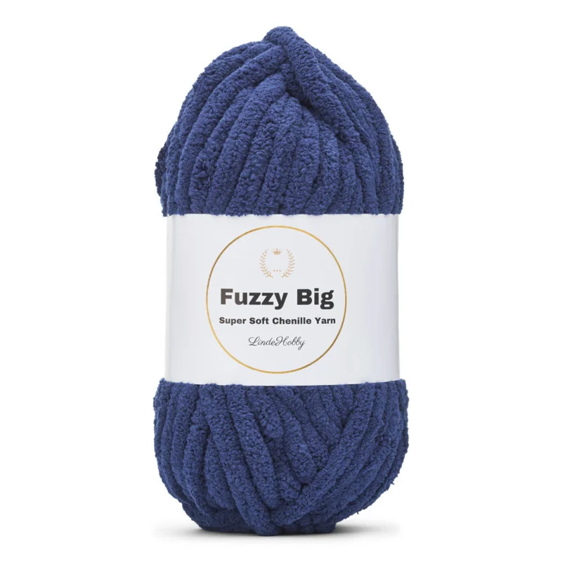 LindeHobby Fuzzy Chenille BIG 17 Marineblå