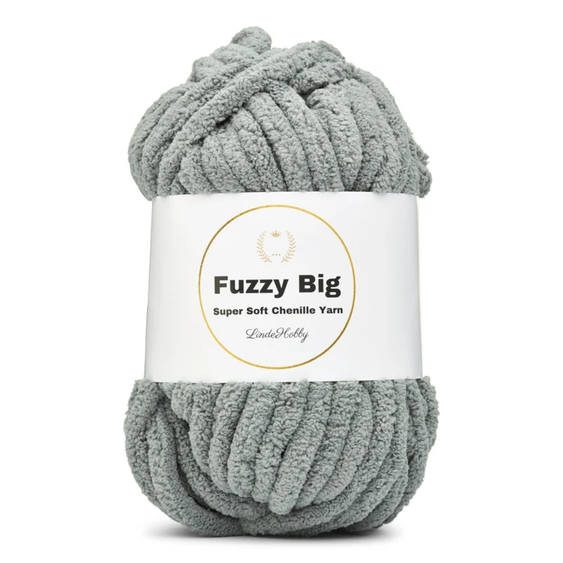LindeHobby Fuzzy Chenille BIG 05 Mørkegrå