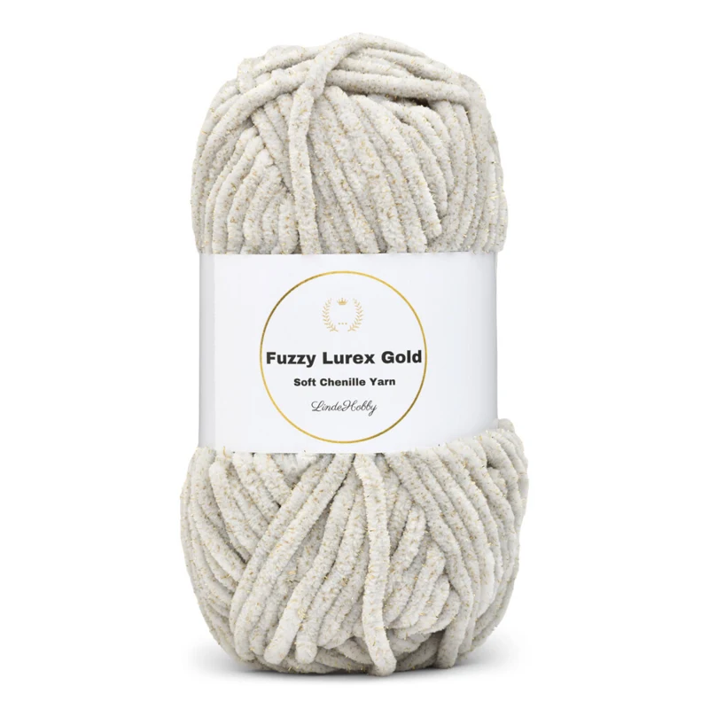LindeHobby Fuzzy Chenille Gold Lurex  42 Kanonmetal