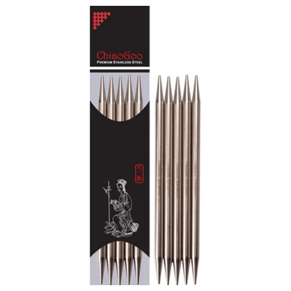 ChiaoGoo Strømpepinde Rustfrit Stål (15 og 20 cm)