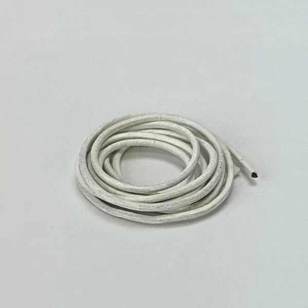 HobbyArts Lædersnor, 1 m, Hvid 1.50 mm