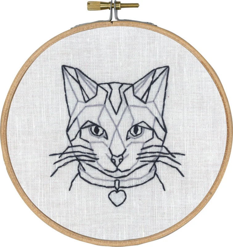 Broderikit Kat i streg m/5810/13