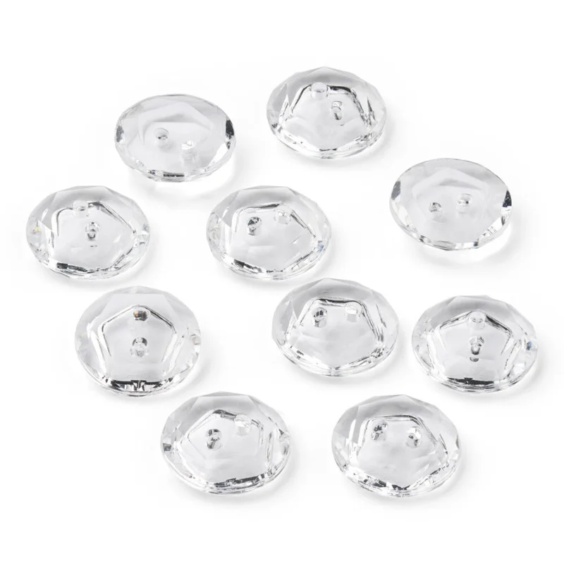 LindeHobby Krystalknapper, Klar, 12 mm, 10 stk