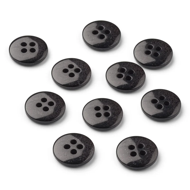 LindeHobby Glimmerknapper, Sort, 12 mm, 10 stk