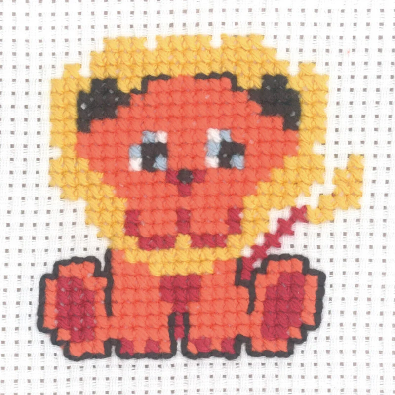 Broderikit Løve 8 x 8 cm