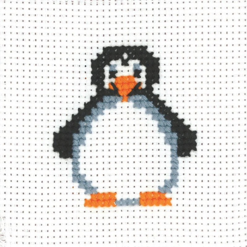 Broderikit MFK Pingvin 8 x 8 cm