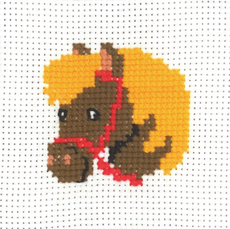 Broderikit MFK Hestehoved 8 x 8 cm