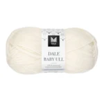 Dale Baby Ull 0017 Halvbleget hvid