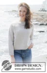 264-15 Frost Petal Sweater by DROPS Design