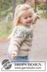 50-4 Blue Holly Sweater by DROPS Design