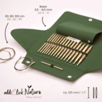 Addi Click Nature Olive Rundpindesæt