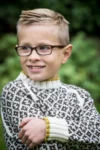Mønstersweater med kontrastkant i Mayflower Easy Care Classic