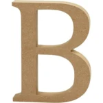 Bogstav, MDF, 13 cm, 2 cm, 1 stk B