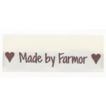 Go Handmade Vævet Label, Dobbeltsidet, 50 x 11,5 mm, 10 stk-Made by Farmor